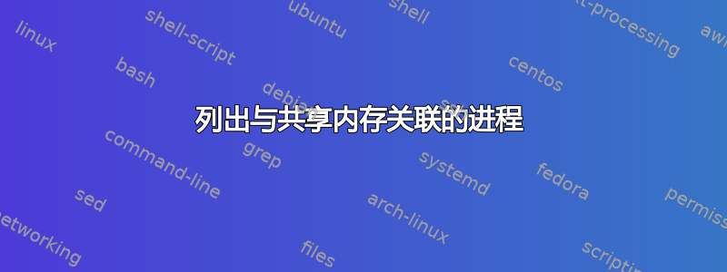 列出与共享内存关联的进程