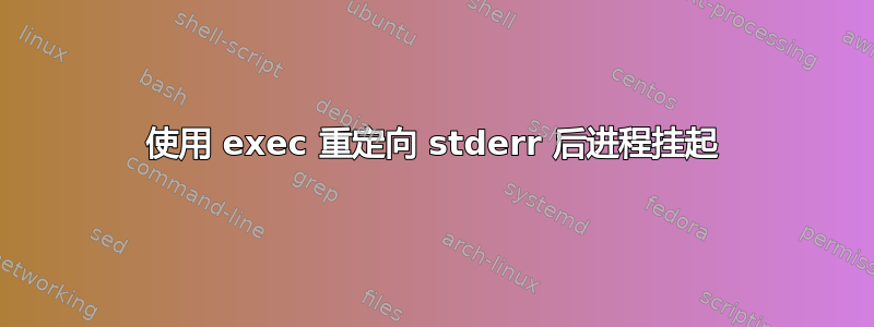 使用 exec 重定向 stderr 后进程挂起