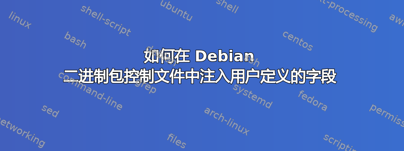 如何在 Debian 二进制包控制文件中注入用户定义的字段