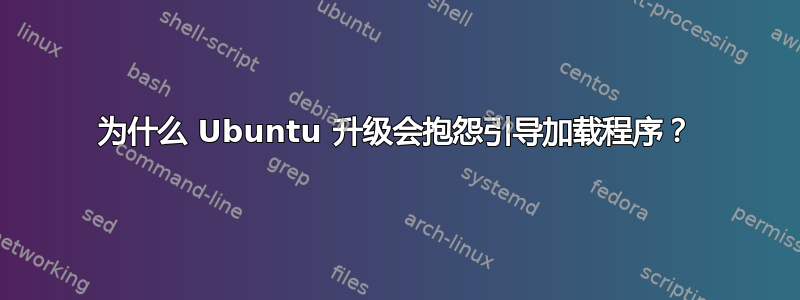 为什么 Ubuntu 升级会抱怨引导加载程序？