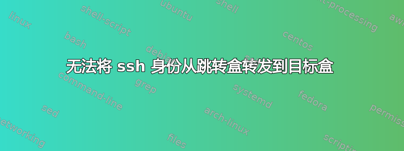 无法将 ssh 身份从跳转盒转发到目标盒