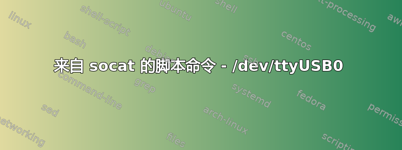 来自 socat 的脚本命令 - /dev/ttyUSB0