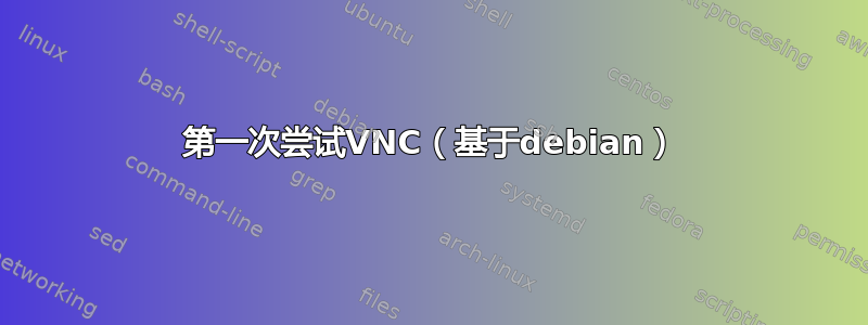 第一次尝试VNC（基于debian）