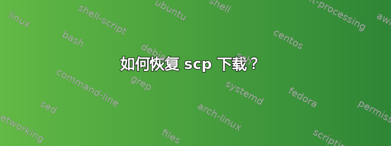 如何恢复 scp 下载？ 