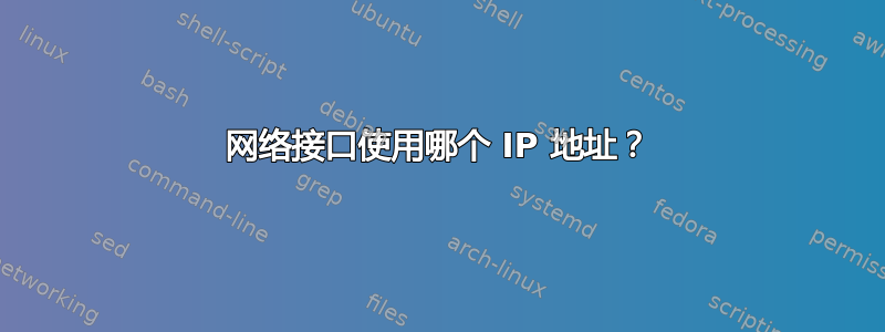 网络接口使用哪个 IP 地址？