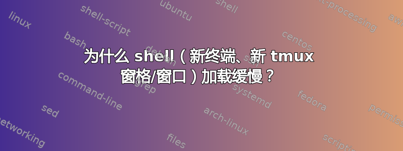 为什么 shell（新终端、新 tmux 窗格/窗口）加载缓慢？