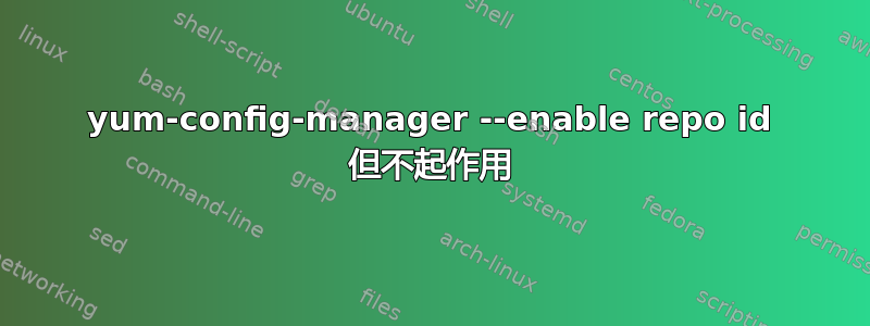 yum-config-manager --enable repo id 但不起作用