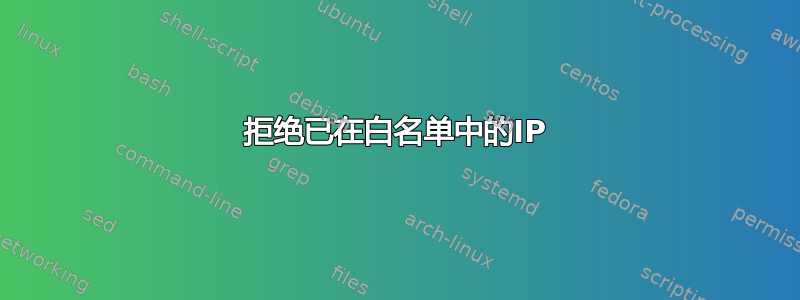 拒绝已在白名单中的IP