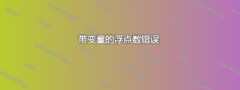 带变量的浮点数错误