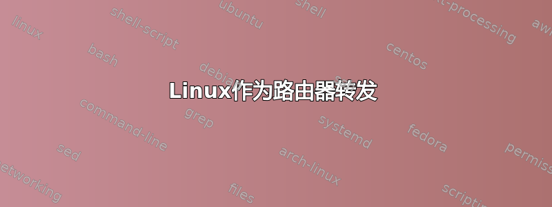 Linux作为路由器转发