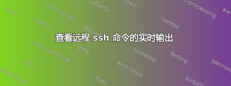 查看远程 ssh 命令的实时输出