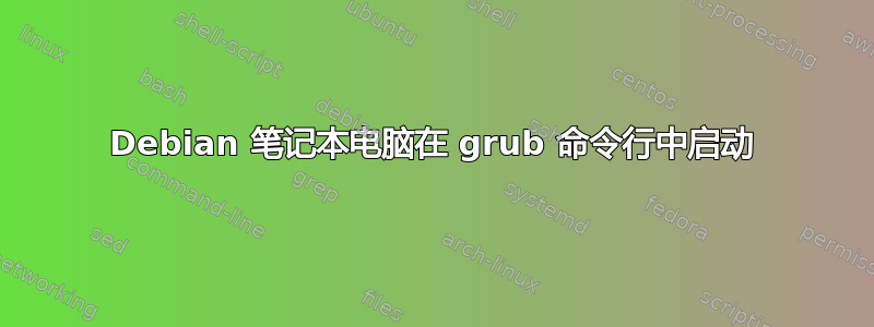 Debian 笔记本电脑在 grub 命令行中启动