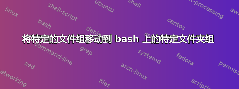 将特定的文件组移动到 bash 上的特定文件夹组