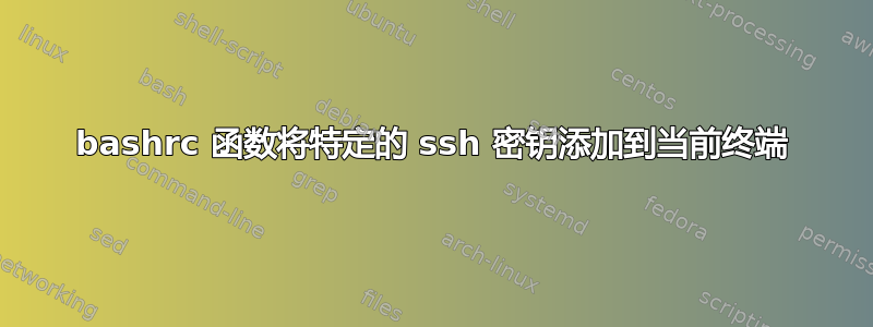 bashrc 函数将特定的 ssh 密钥添加到当前终端