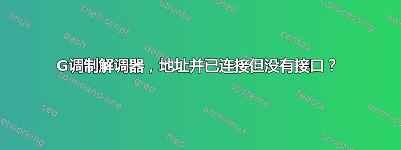 4G调制解调器，地址并已连接但没有接口？