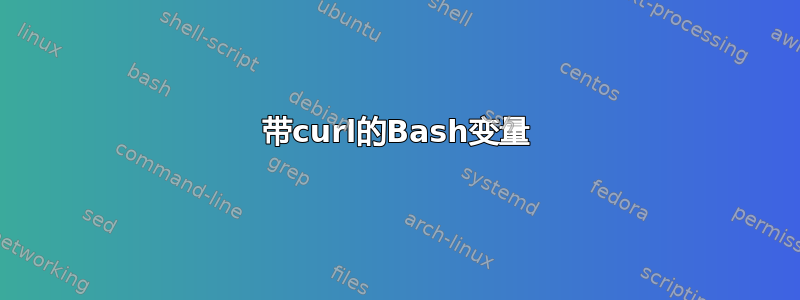 带curl的Bash变量