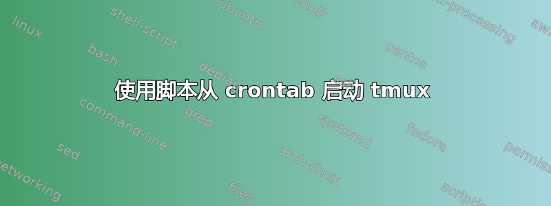 使用脚本从 crontab 启动 tmux