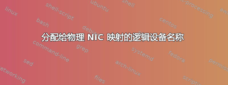 分配给物理 NIC 映射的逻辑设备名称