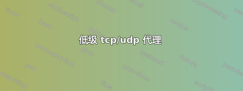 低级 tcp/udp 代理