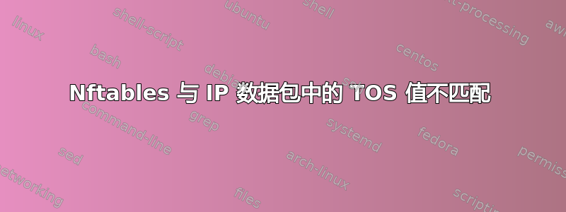 Nftables 与 IP 数据包中的 TOS 值不匹配