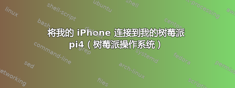 将我的 iPhone 连接到我的树莓派 pi4（树莓派操作系统）