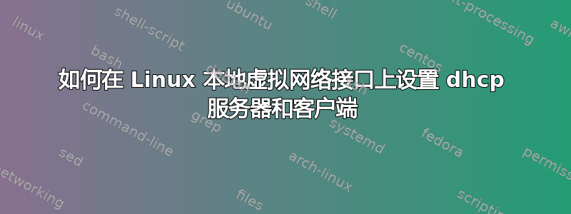 如何在 Linux 本地虚拟网络接口上设置 dhcp 服务器和客户端