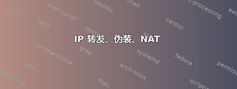 IP 转发、伪装、NAT