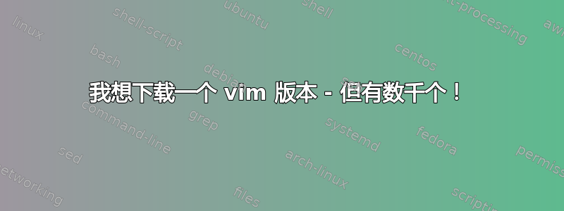 我想下载一个 vim 版本 - 但有数千个！