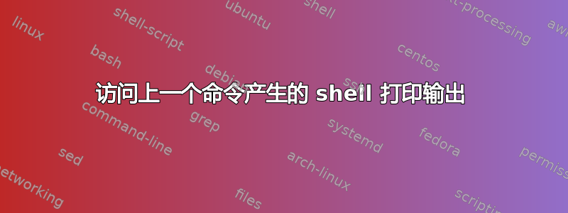 访问上一个命令产生的 shell 打印输出