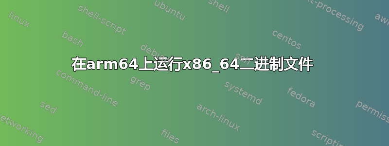 在arm64上运行x86_64二进制文件