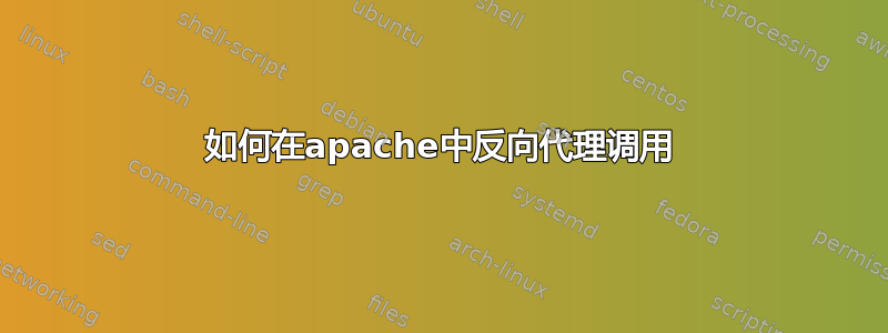 如何在apache中反向代理调用