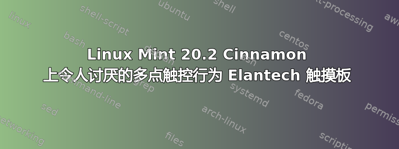 Linux Mint 20.2 Cinnamon 上令人讨厌的多点触控行为 Elantech 触摸板