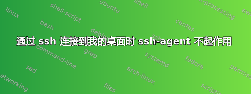 通过 ssh 连接到我的桌面时 ssh-agent 不起作用