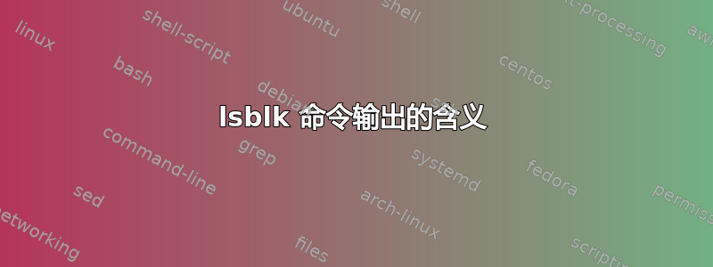 lsblk 命令输出的含义