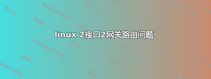 linux 2接口2网关路由问题