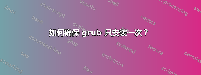 如何确保 grub 只安装一次？