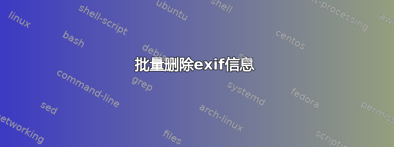 批量删除exif信息