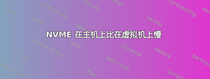 NVME 在主机上比在虚拟机上慢