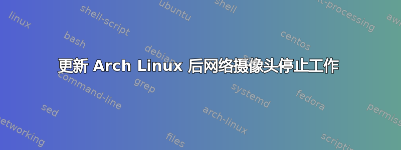 更新 Arch Linux 后网络摄像头停止工作