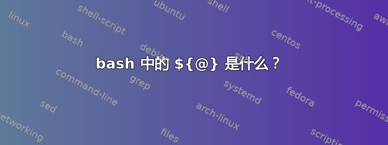 bash 中的 ${@} 是什么？ 