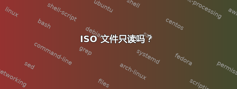 ISO 文件只读吗？