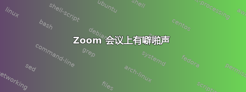 Zoom 会议上有噼啪声