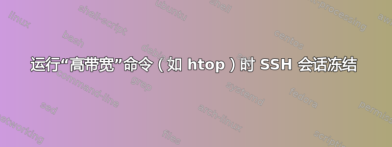 运行“高带宽”命令（如 htop）时 SSH 会话冻结