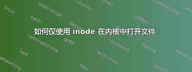 如何仅使用 inode 在内核中打开文件