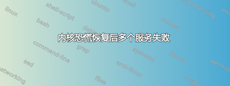 内核恐慌恢复后多个服务失败