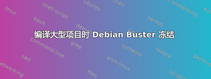 编译大型项目时 Debian Buster 冻结