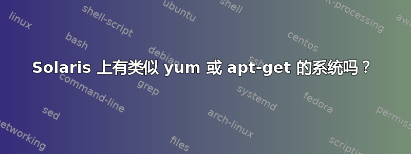 Solaris 上有类似 yum 或 apt-get 的系统吗？