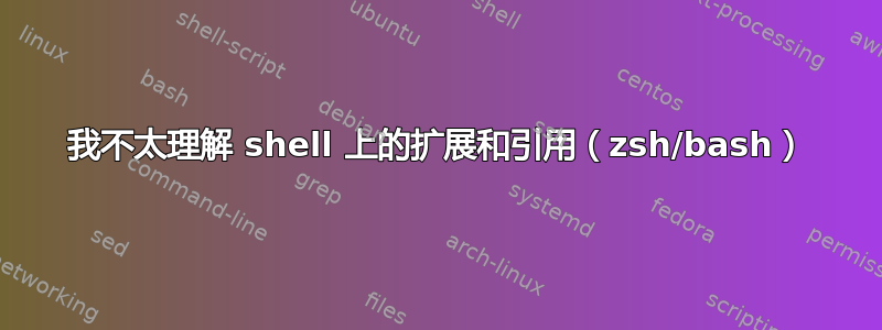 我不太理解 shell 上的扩展和引用（zsh/bash）