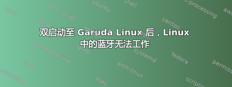 双启动至 Garuda Linux 后，Linux 中的蓝牙无法工作