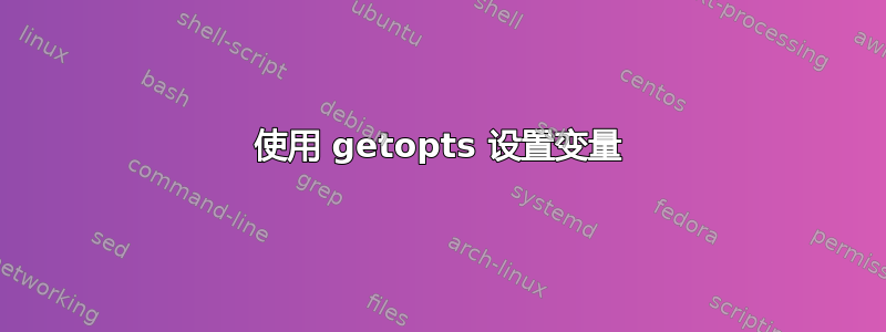 使用 getopts 设置变量